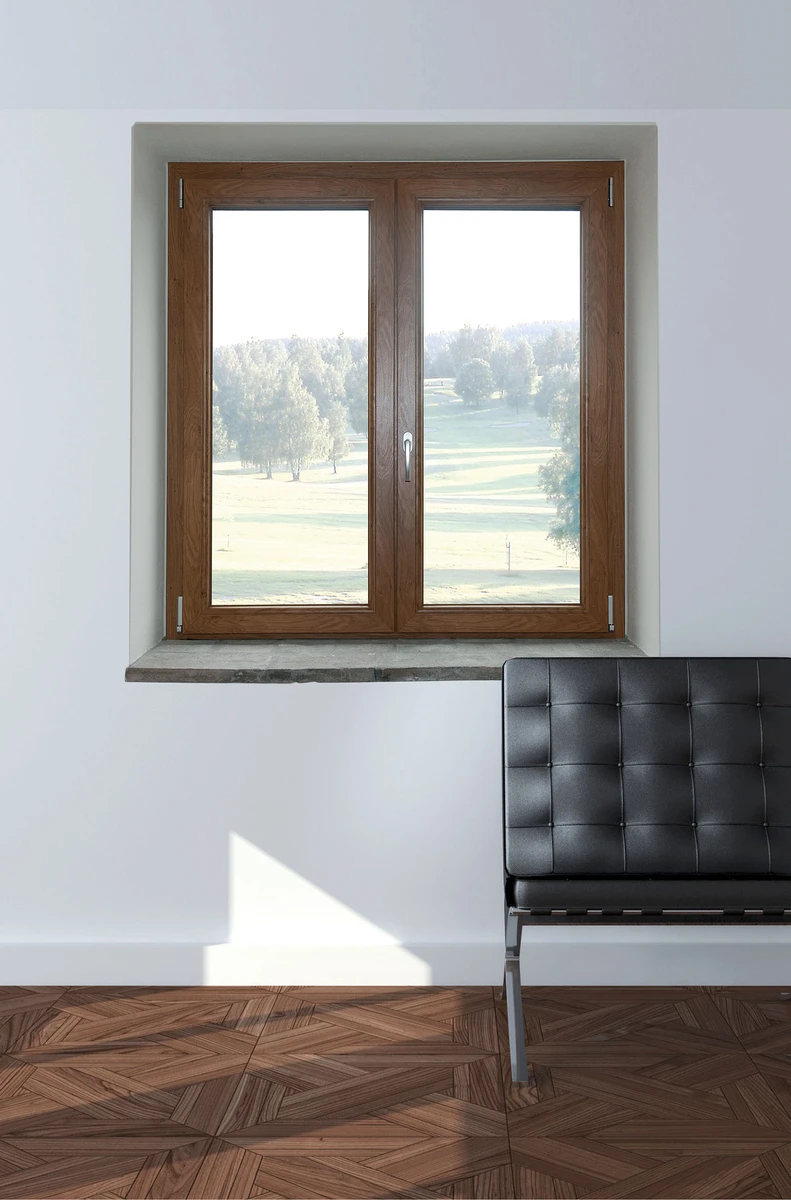 Serramento in pvc effetto legno elegante e funzionale per comfort e sicurezza della casa